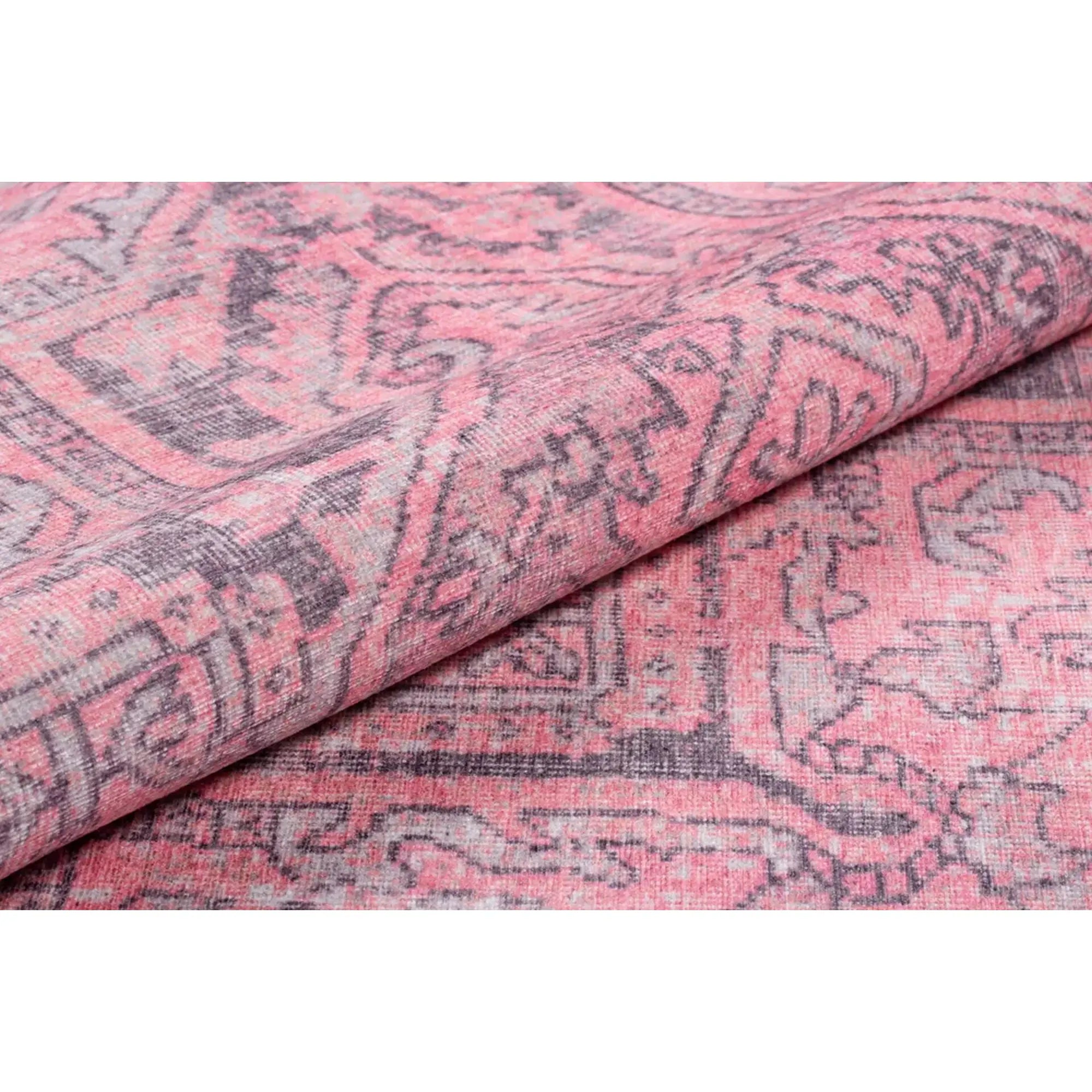 Covor BLUES CHENILLE, 75x150 cm, forma dreptunghiulara, poliester, roz, AL 271