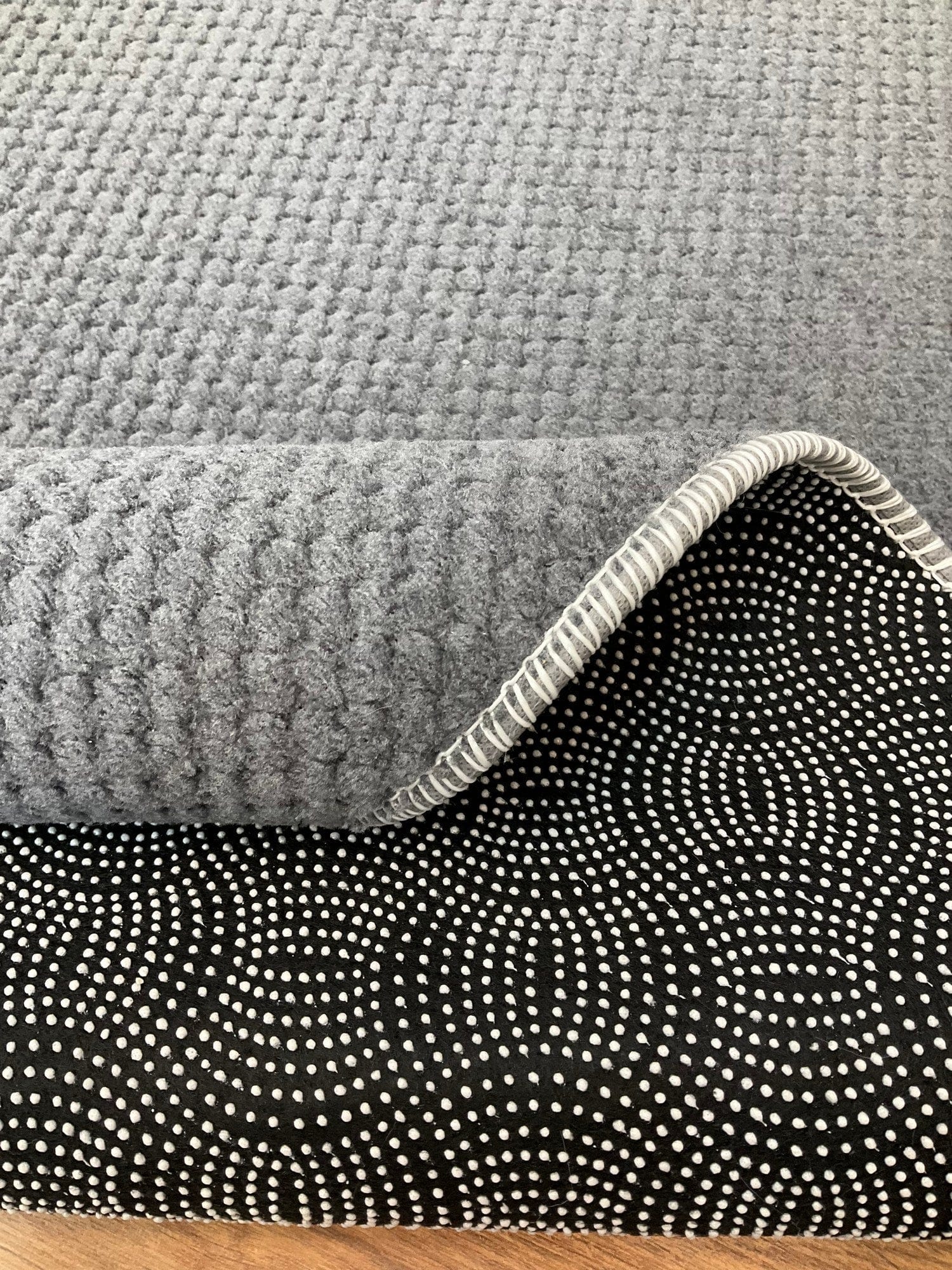 Covor BONCUK, 60x100 cm, forma dreptunghiulara, poliester, gri antracit