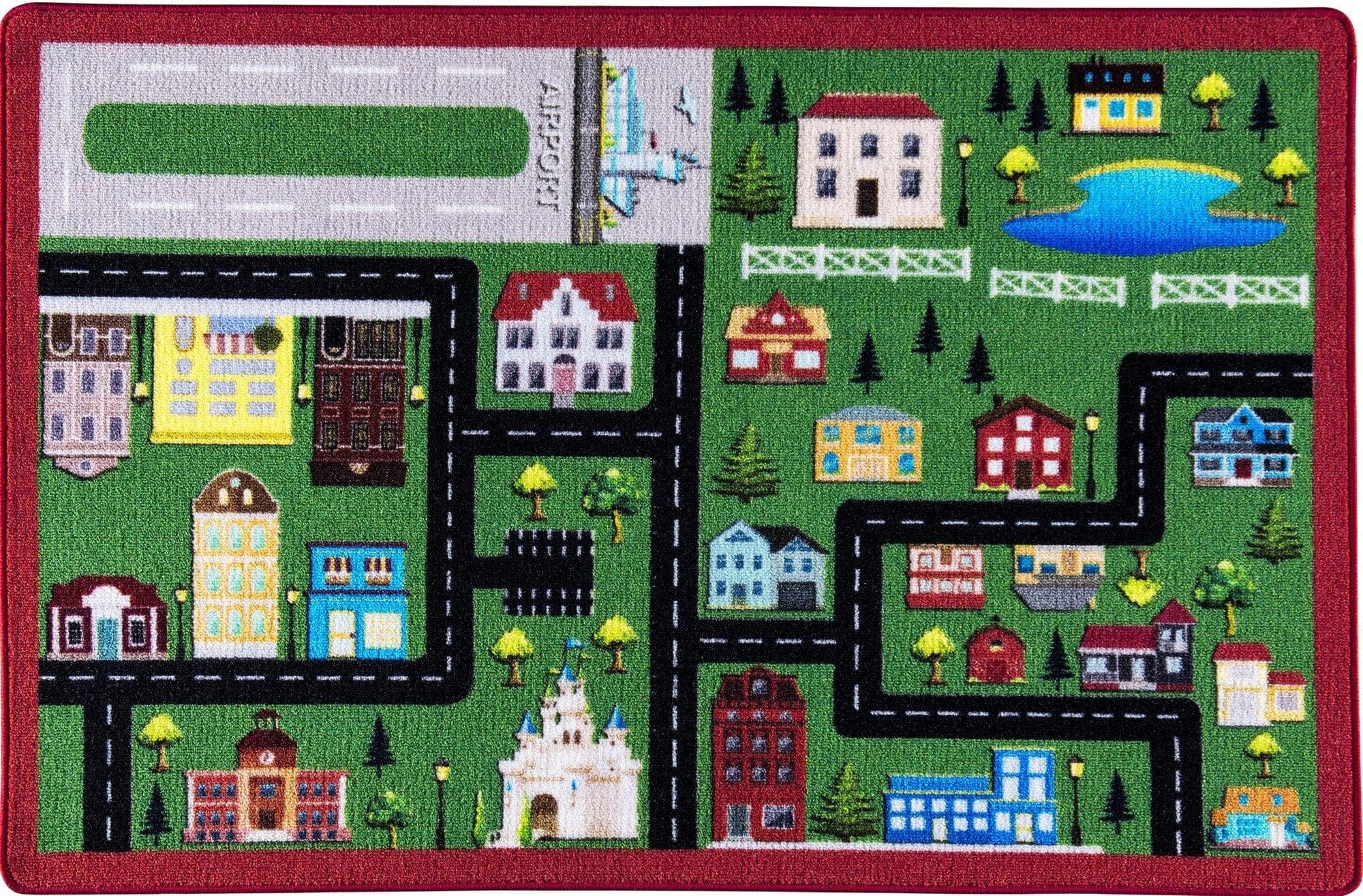 Covor CITY, 100x150 cm, forma dreptunghiulara, material sintetic, multicolor