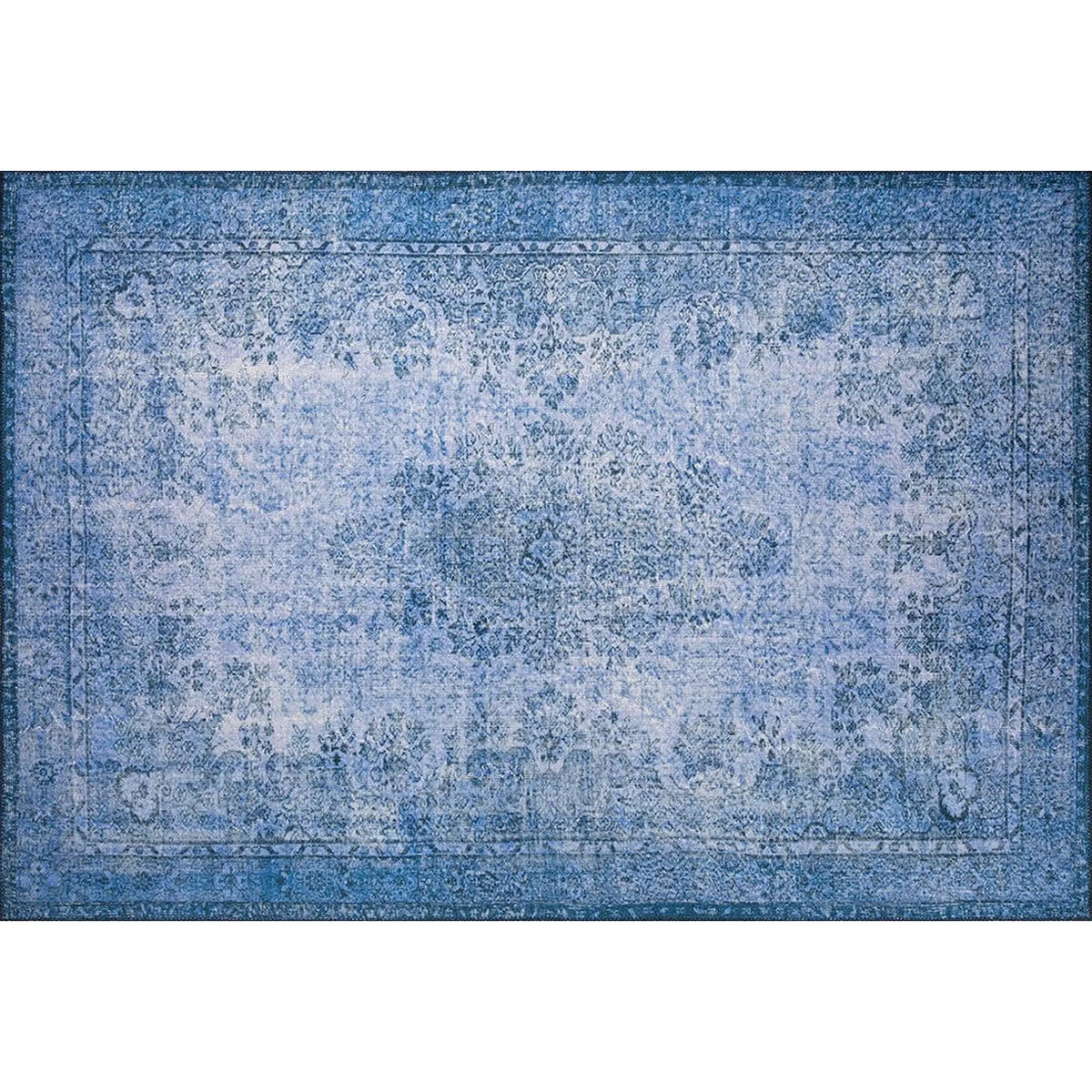 Covor DORIAN CHENILLE, 75x150 cm, forma dreptunghiulara, poliester, albastru inchis, AL 157