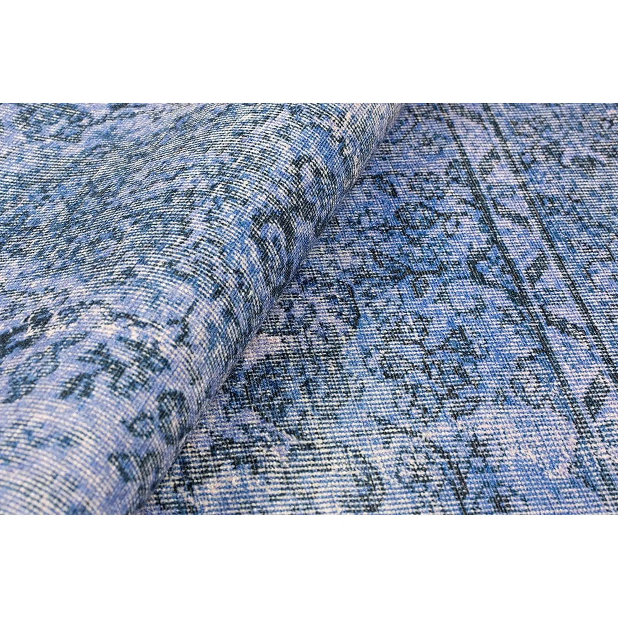 Covor DORIAN CHENILLE, 75x150 cm, forma dreptunghiulara, poliester, albastru inchis, AL 157