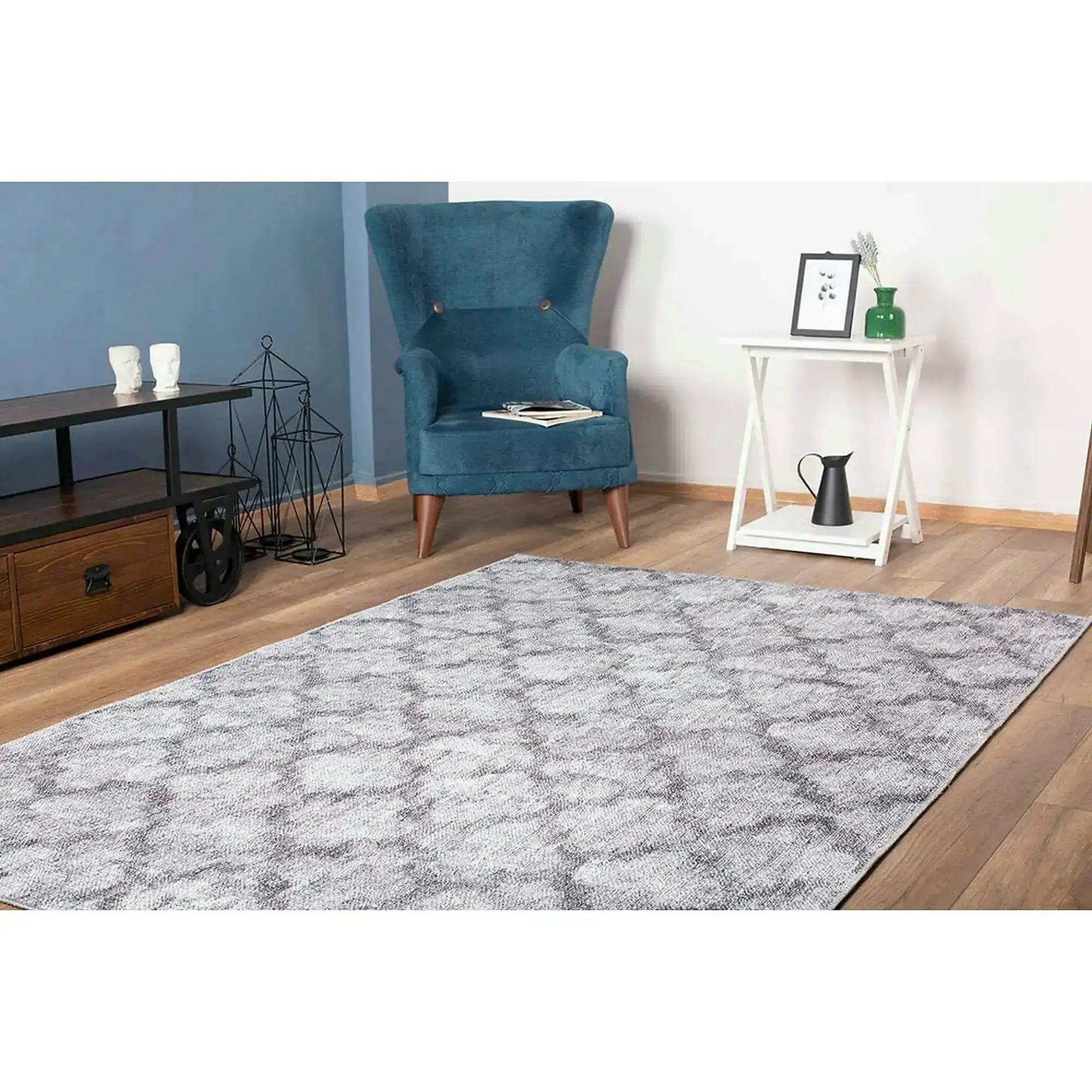 Covor DORIAN CHENILLE, 75x150 cm, forma dreptunghiulara, poliester, gri, AL 244