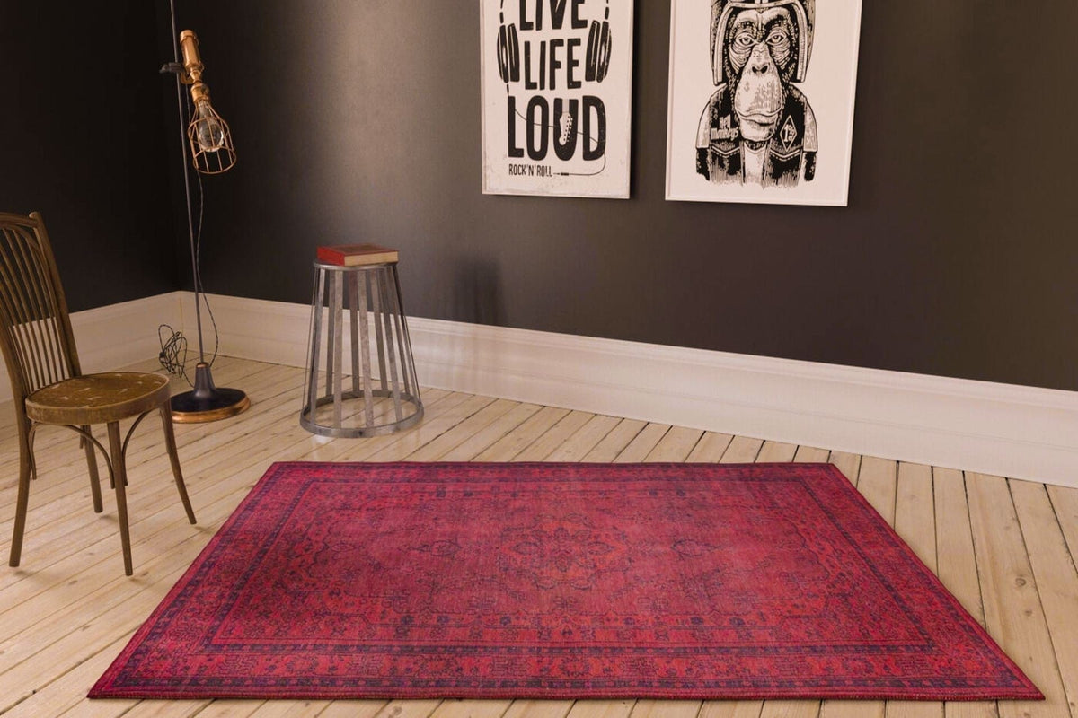 Covor DORIAN CHENILLE, 75x150 cm, forma dreptunghiulara, poliester, rosu, AL 29