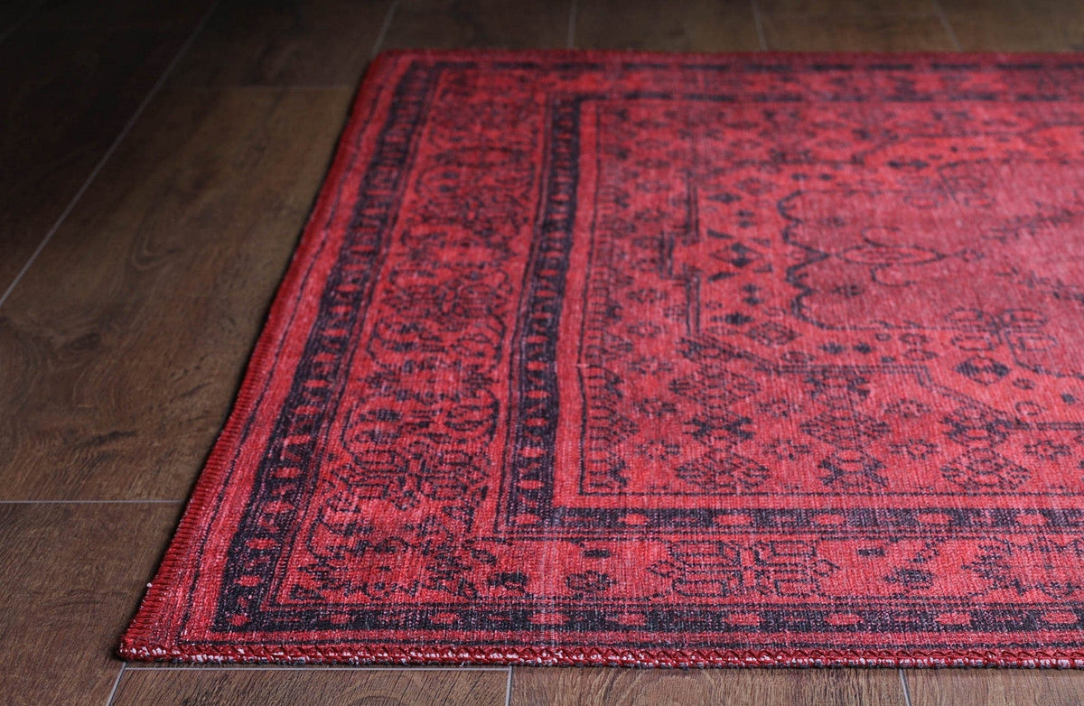 Covor DORIAN CHENILLE, 75x150 cm, forma dreptunghiulara, poliester, rosu, AL 29