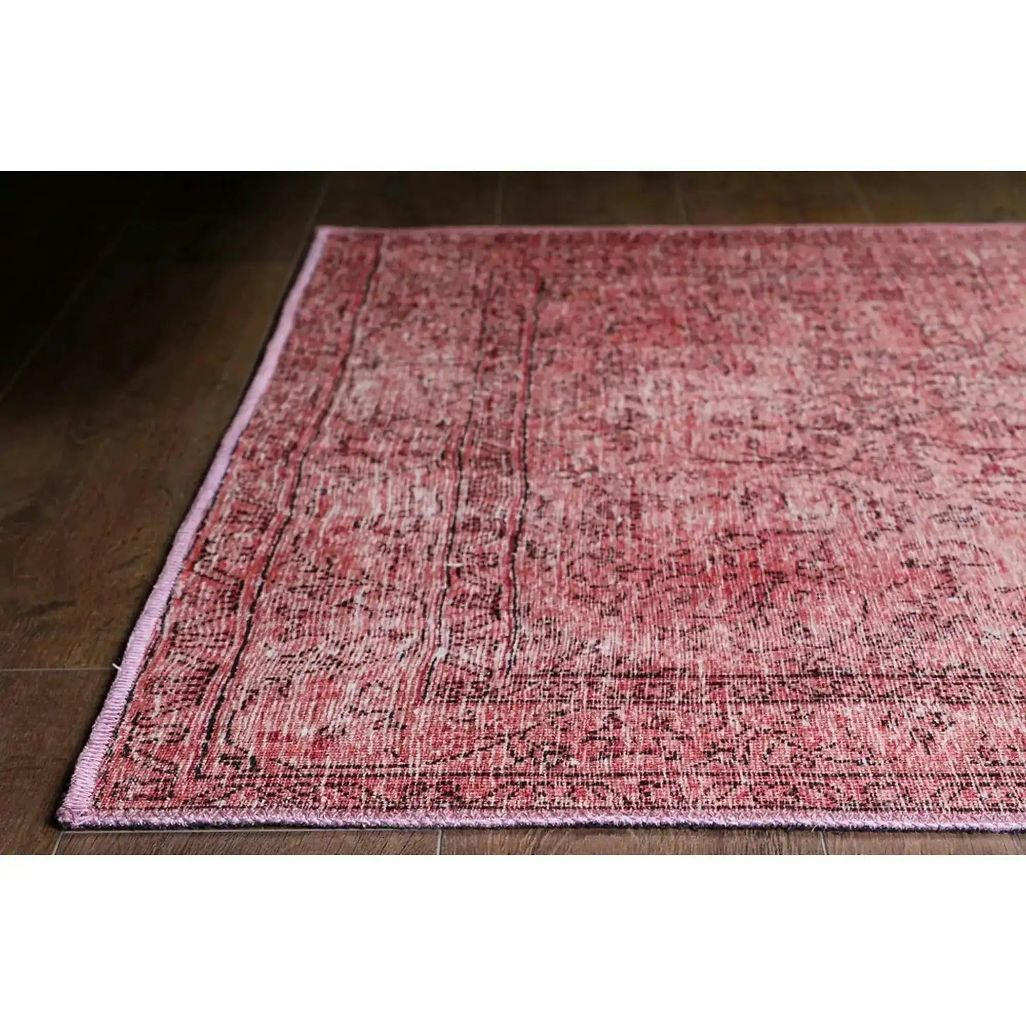 Covor DORIAN CHENILLE, 75x150 cm, forma dreptunghiulara, poliester, roz, AL 137