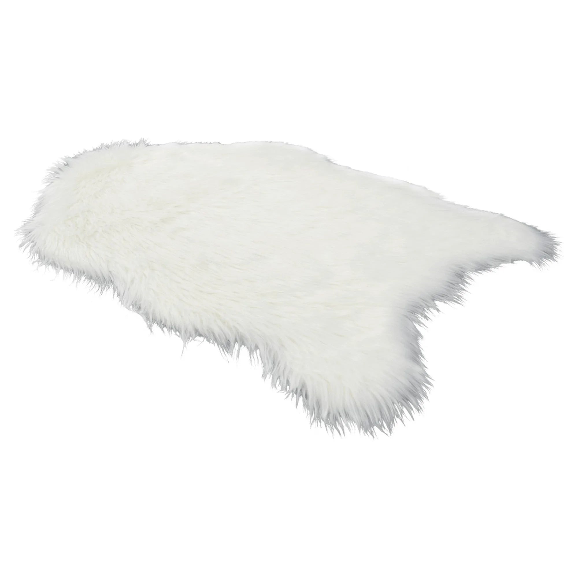 Covor EBONY TYP 1, 60x90 cm, forma atipica, alb, blana artificiala