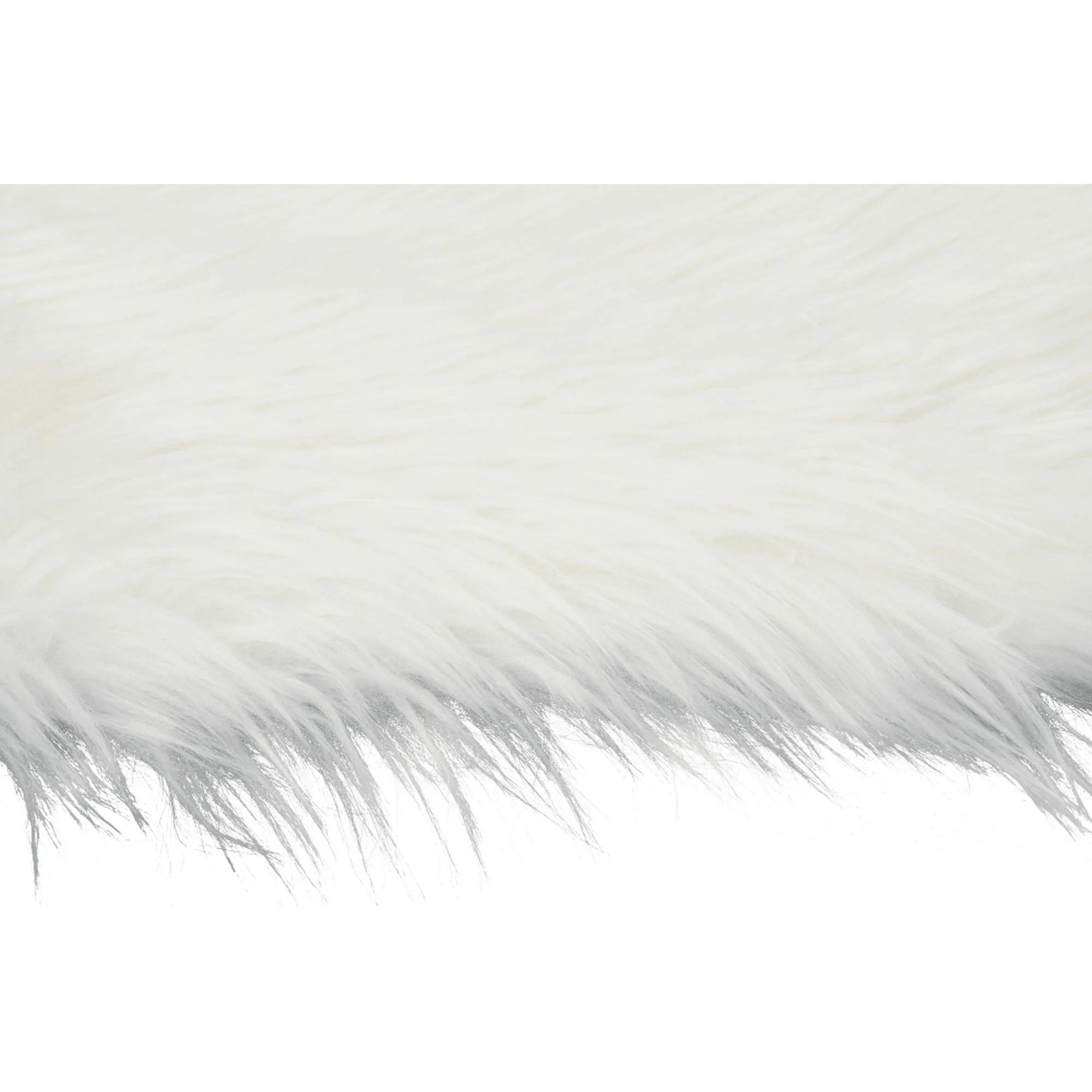 Covor EBONY TYP 1, 60x90 cm, forma atipica, alb, blana artificiala