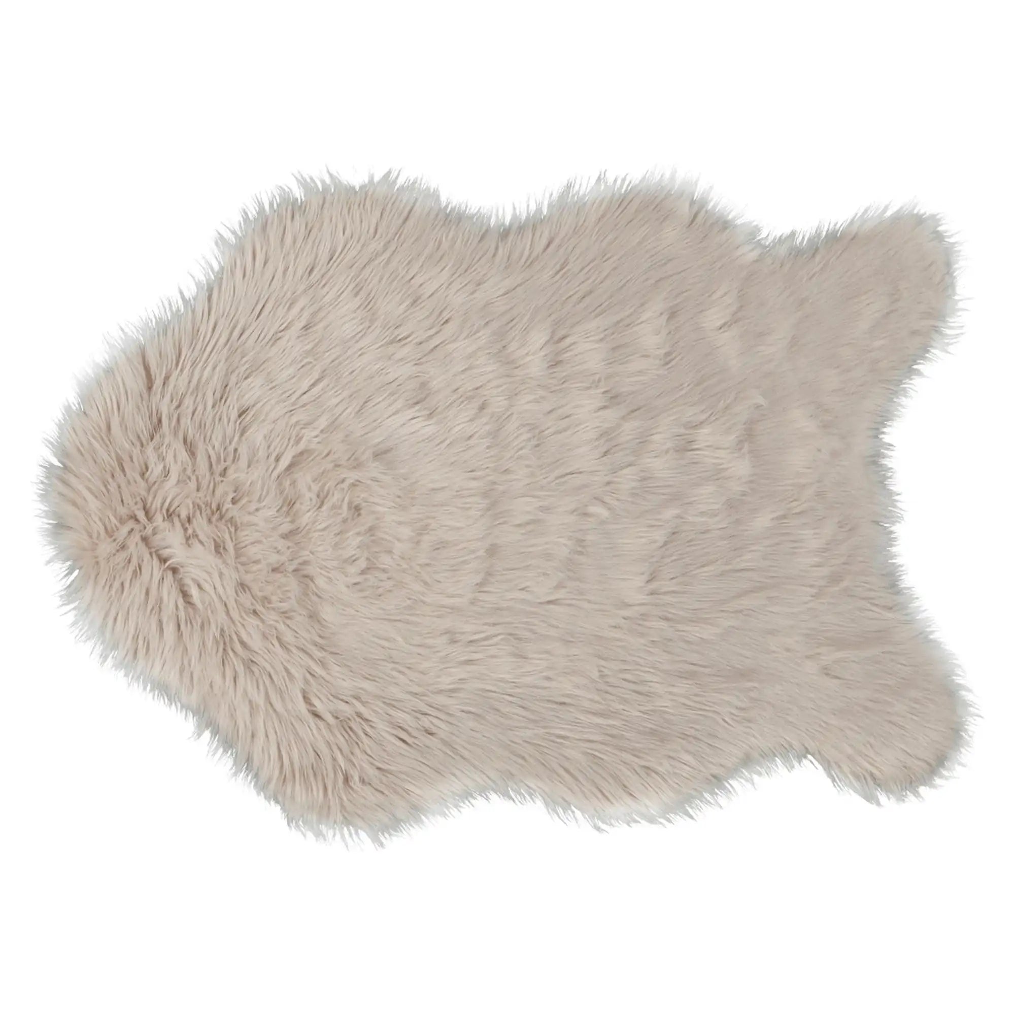 Covor EBONY TYP 2, 60x90 cm, forma atipica, bej, blana artificiala