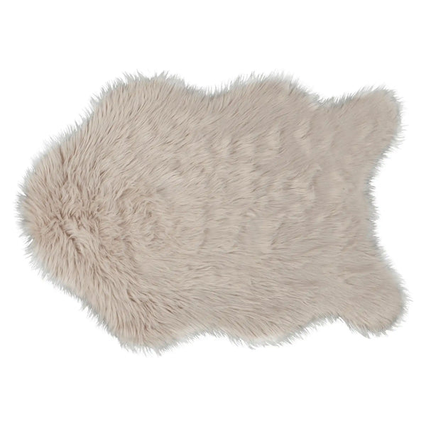 Covor EBONY TYP 2, 60x90 cm, forma atipica, bej, blana artificiala