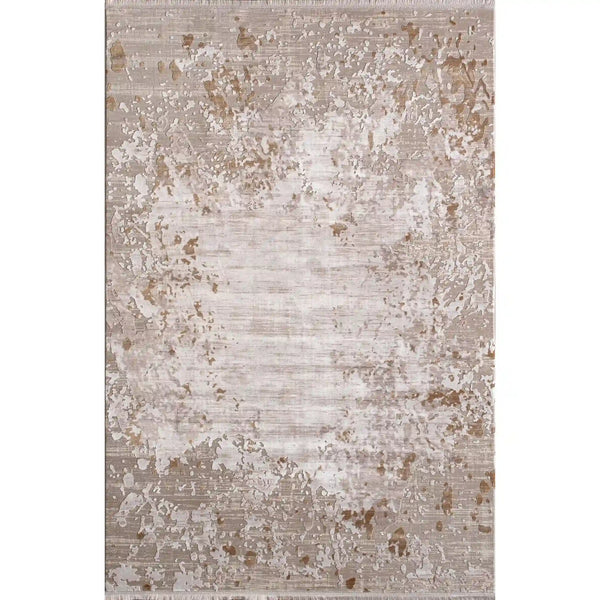 Covor EMMA 09770A, 160x230 cm, forma dreptunghiulara, acril/fibre sintetice, crem/auriu