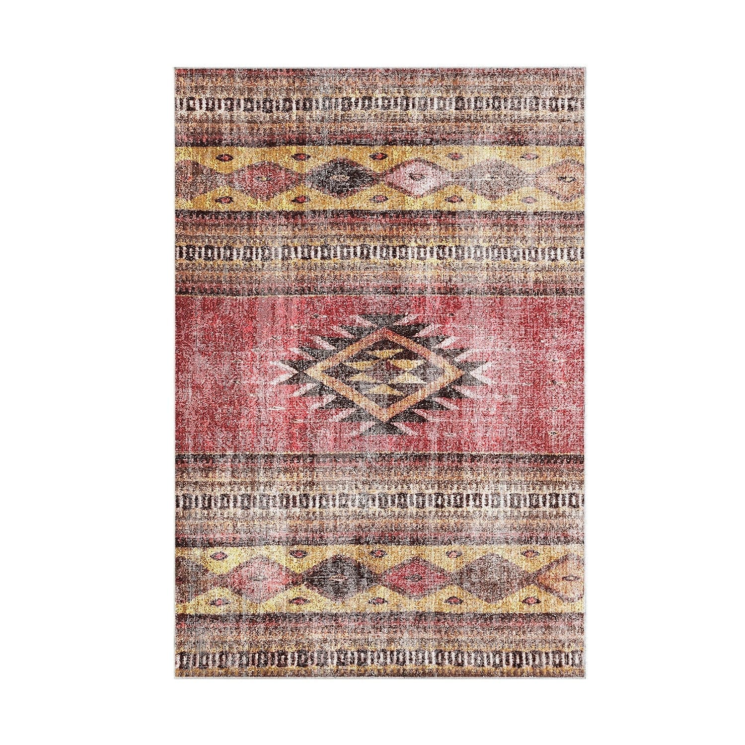 Covor F5007, 80x120 cm, forma dreptunghiulara, poliester, multicolor