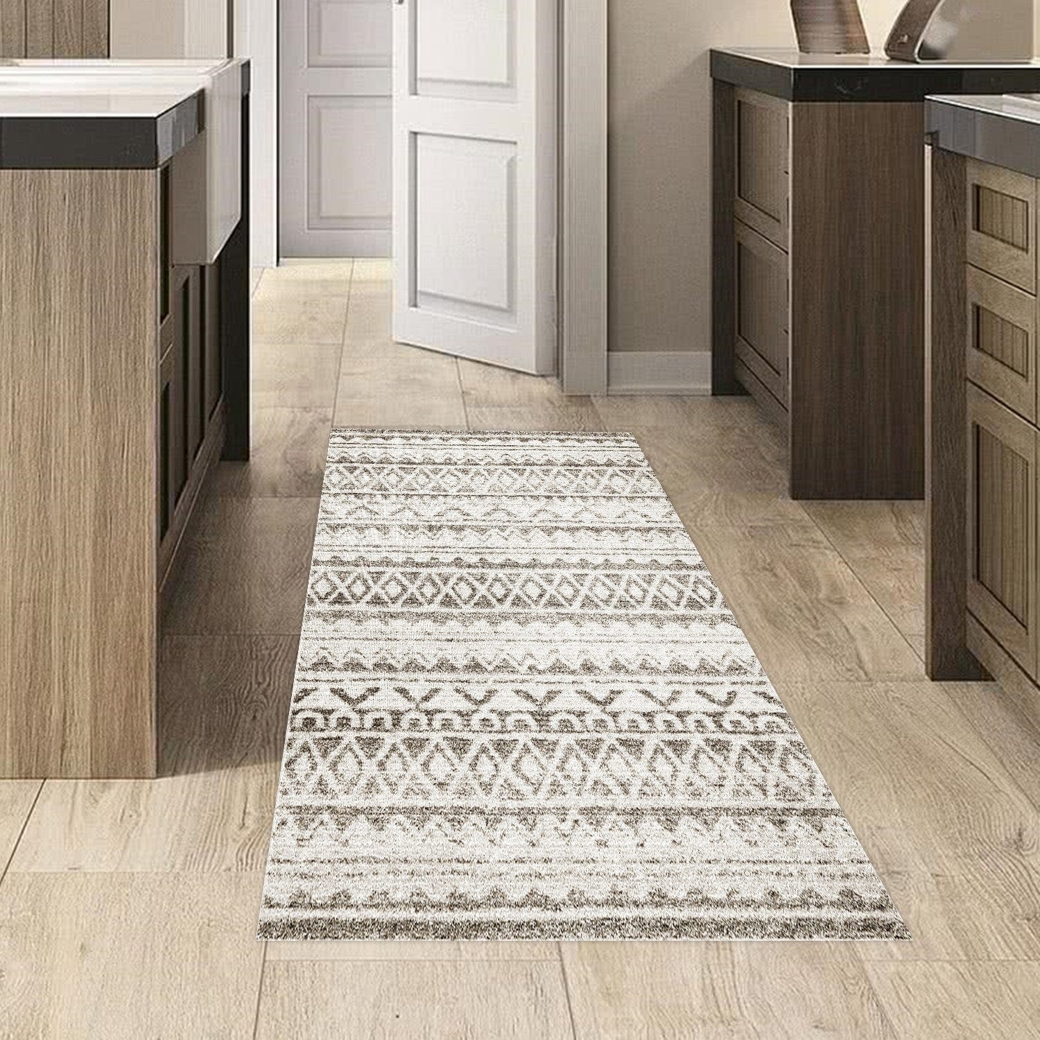 Covor F5078 - V2, 80x120 cm, forma dreptunghiulara, poliester, maro