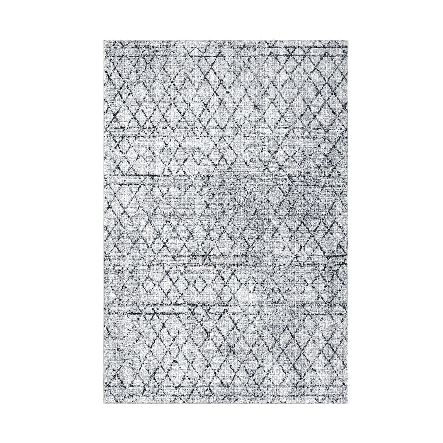Covor F5079 - V2, 80x120 cm, forma dreptunghiulara, poliester, albastru deschis