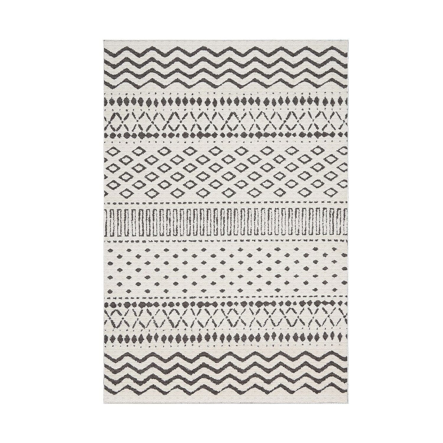 Covor F5086 - V2, 80x120 cm, forma dreptunghiulara, poliester, bej/maro