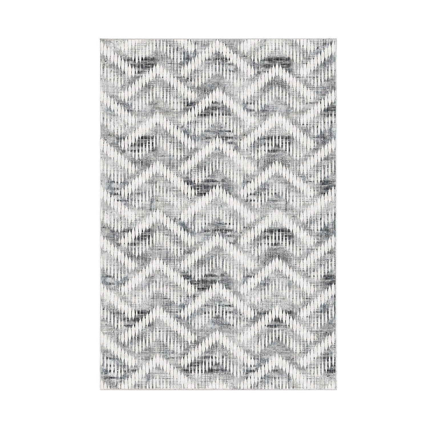 Covor F5124 - V2, 80x120 cm, forma dreptunghiulara, poliester, gri deschis