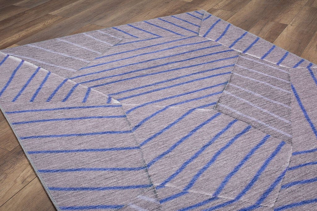 Covor FUNK CHENILLE, 75x150 cm, forma dreptunghiulara, poliester, bej/albastru, AL 179 MR