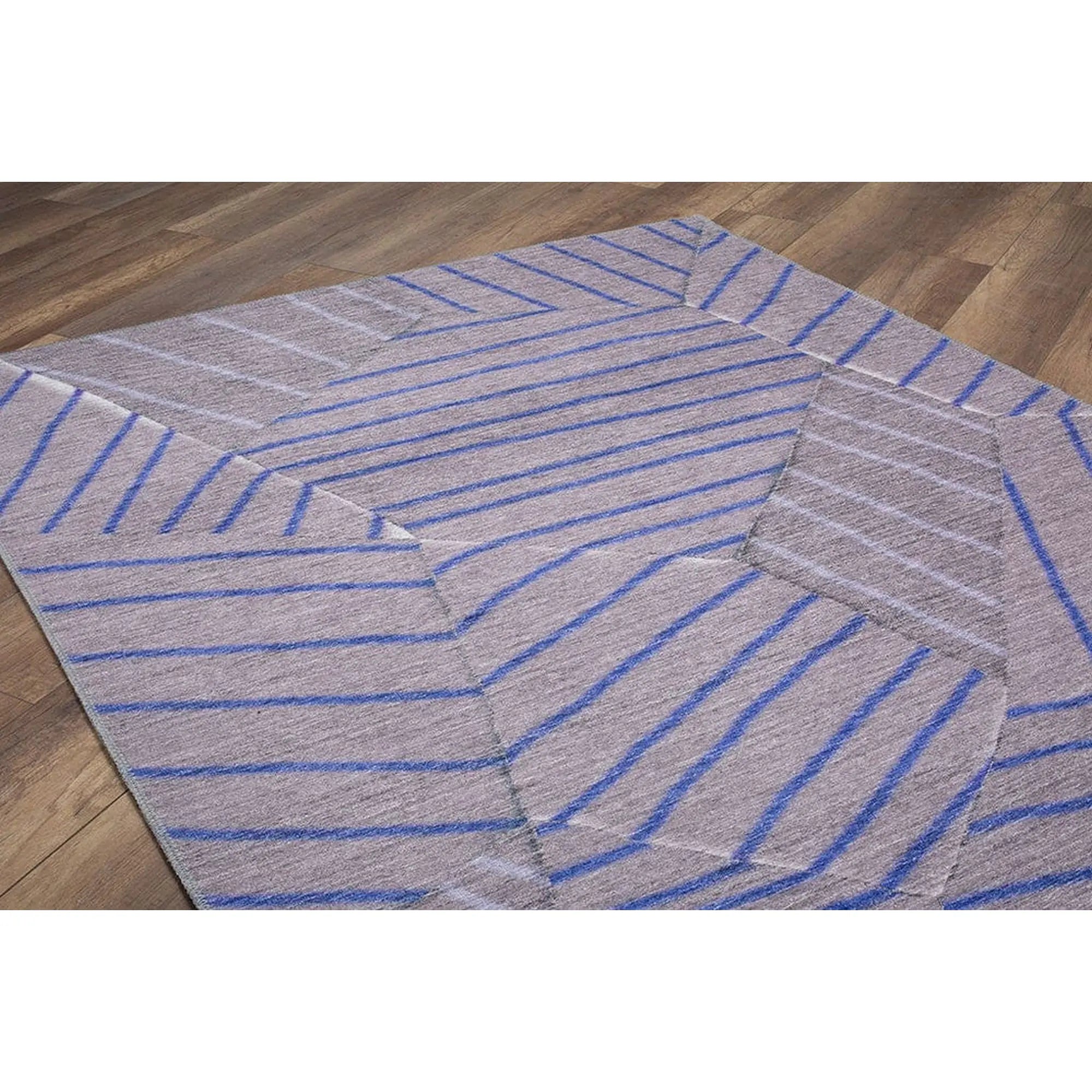 Covor FUNK CHENILLE, 75x150 cm, forma dreptunghiulara, poliester, bej/albastru, AL 179 MR