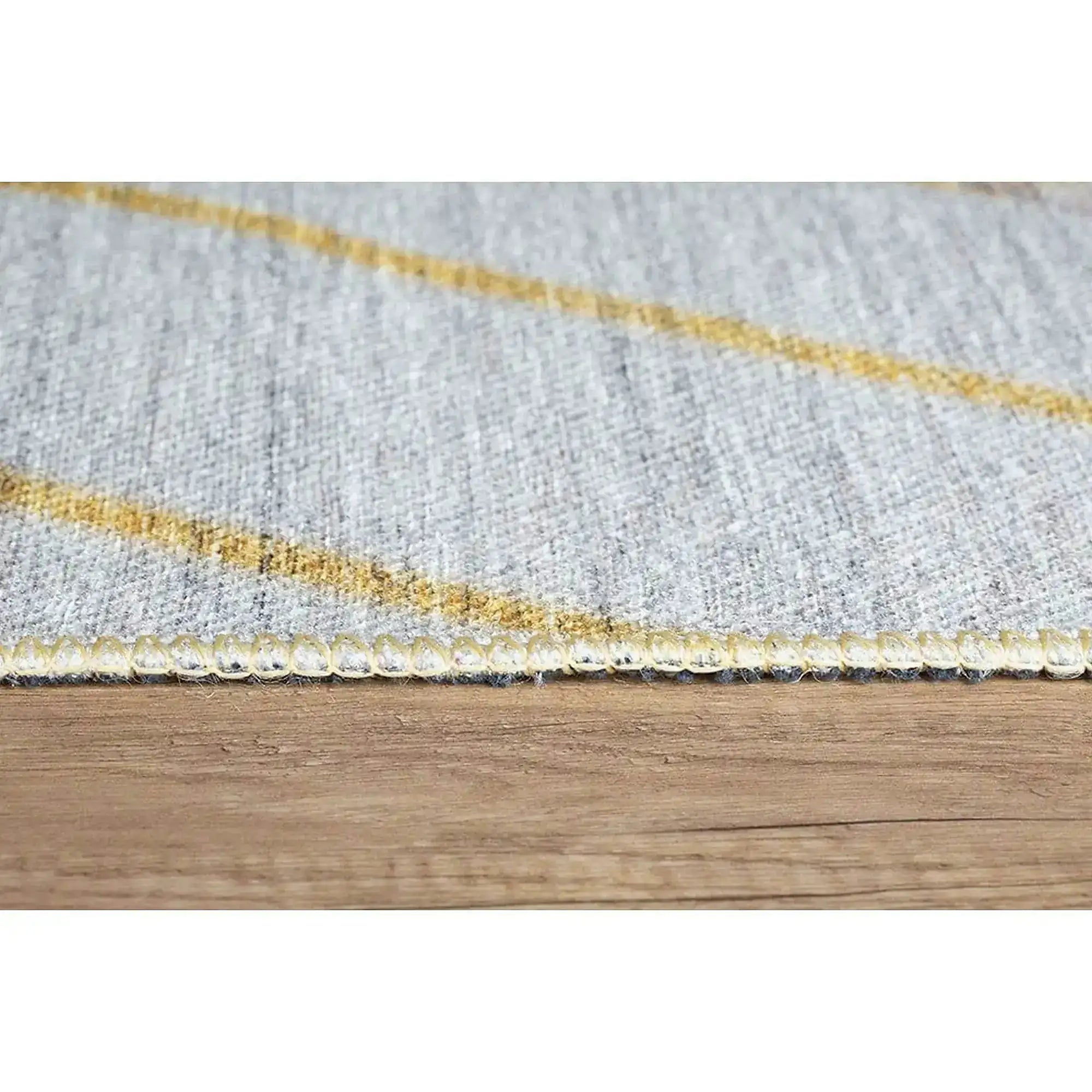 Covor FUNK CHENILLE, 75x150 cm, forma dreptunghiulara, poliester, galben/bej, AL 179 SR