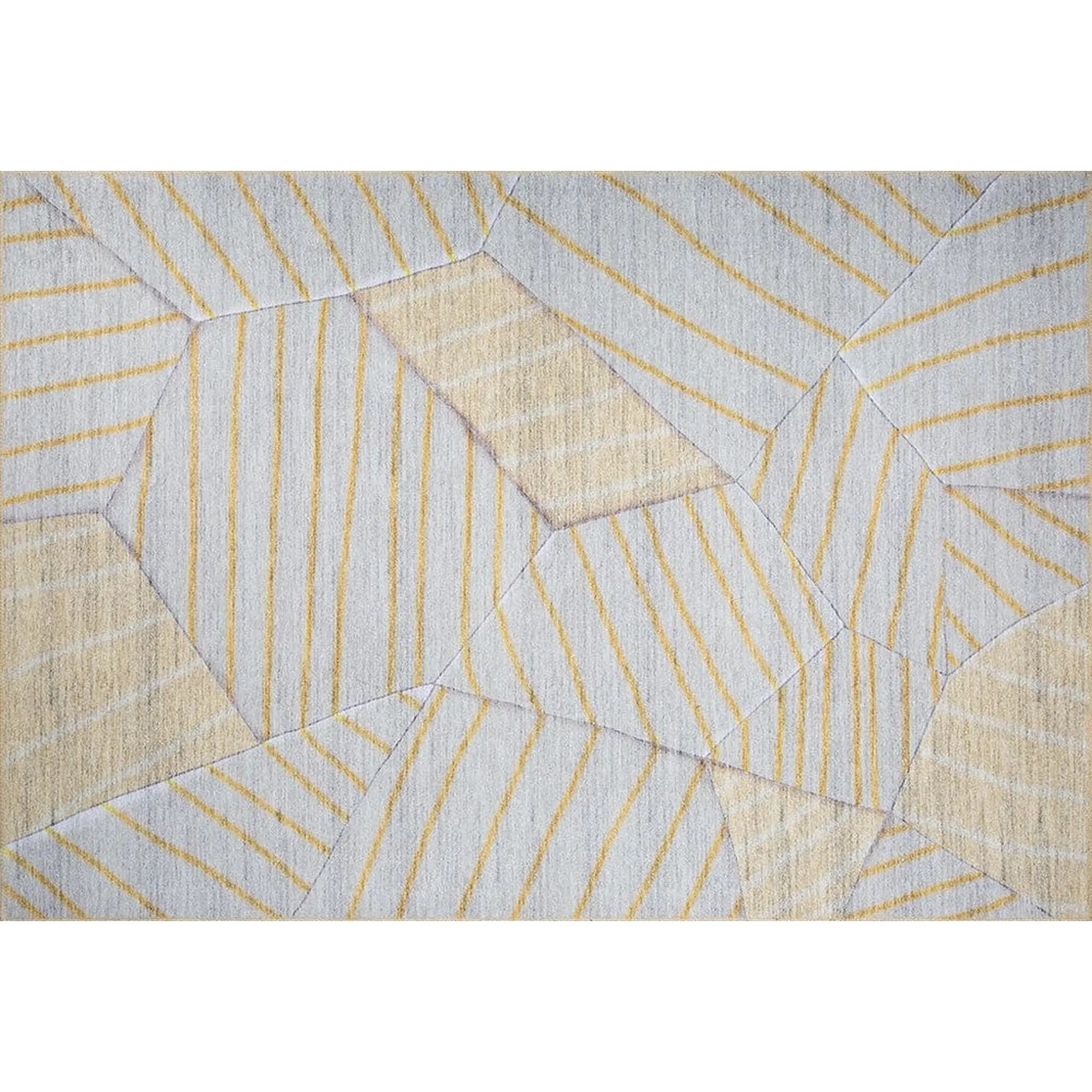 Covor FUNK CHENILLE, 75x150 cm, forma dreptunghiulara, poliester, galben/bej, AL 179 SR