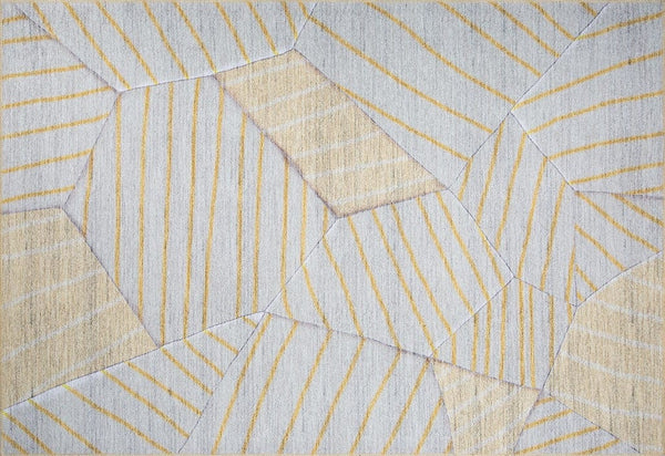 Covor FUNK CHENILLE, 75x150 cm, forma dreptunghiulara, poliester, galben/bej, AL 179 SR