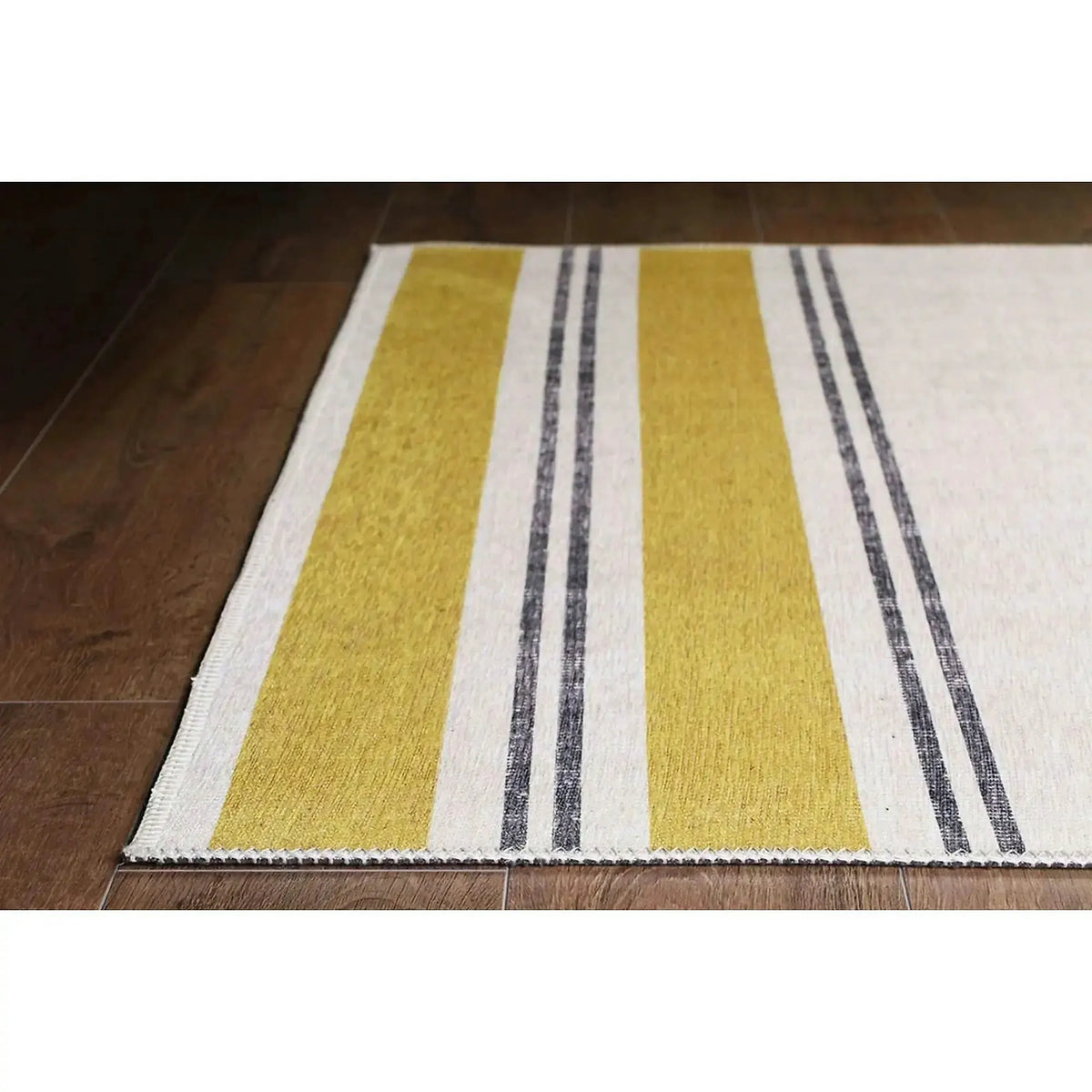 Covor FUNK CHENILLE, 75x150 cm, forma dreptunghiulara, poliester, galben/crem/gri, AL 13