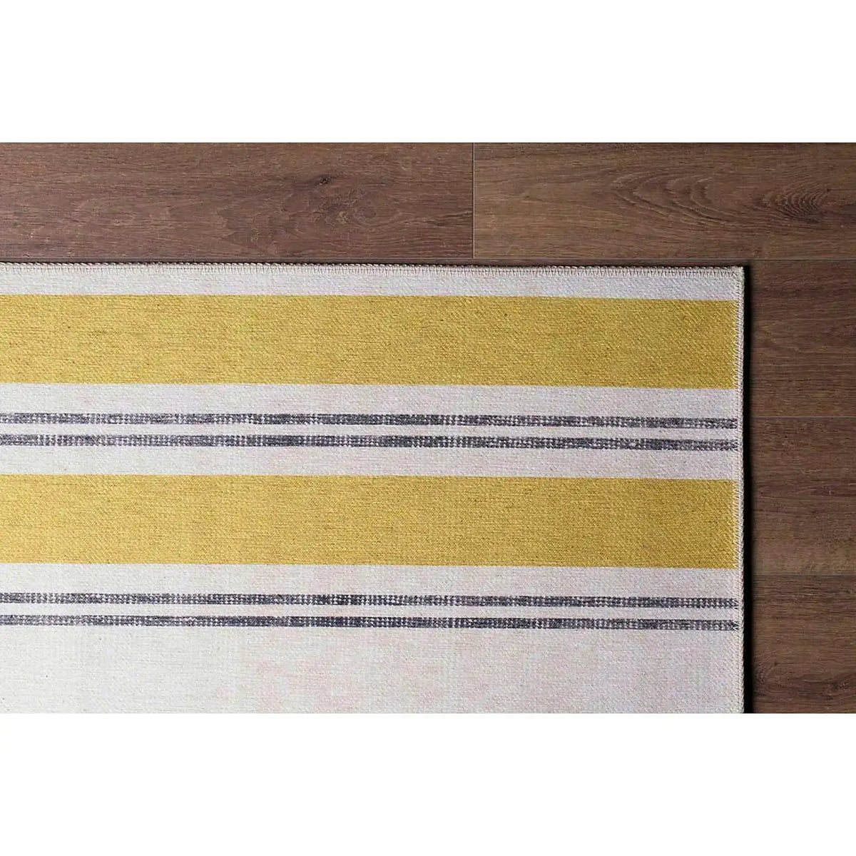 Covor FUNK CHENILLE, 75x150 cm, forma dreptunghiulara, poliester, galben/crem/gri, AL 13