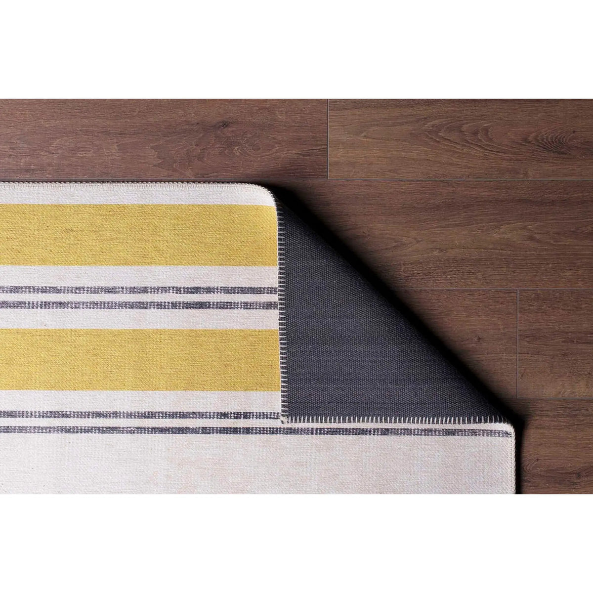 Covor FUNK CHENILLE, 75x150 cm, forma dreptunghiulara, poliester, galben/crem/gri, AL 13