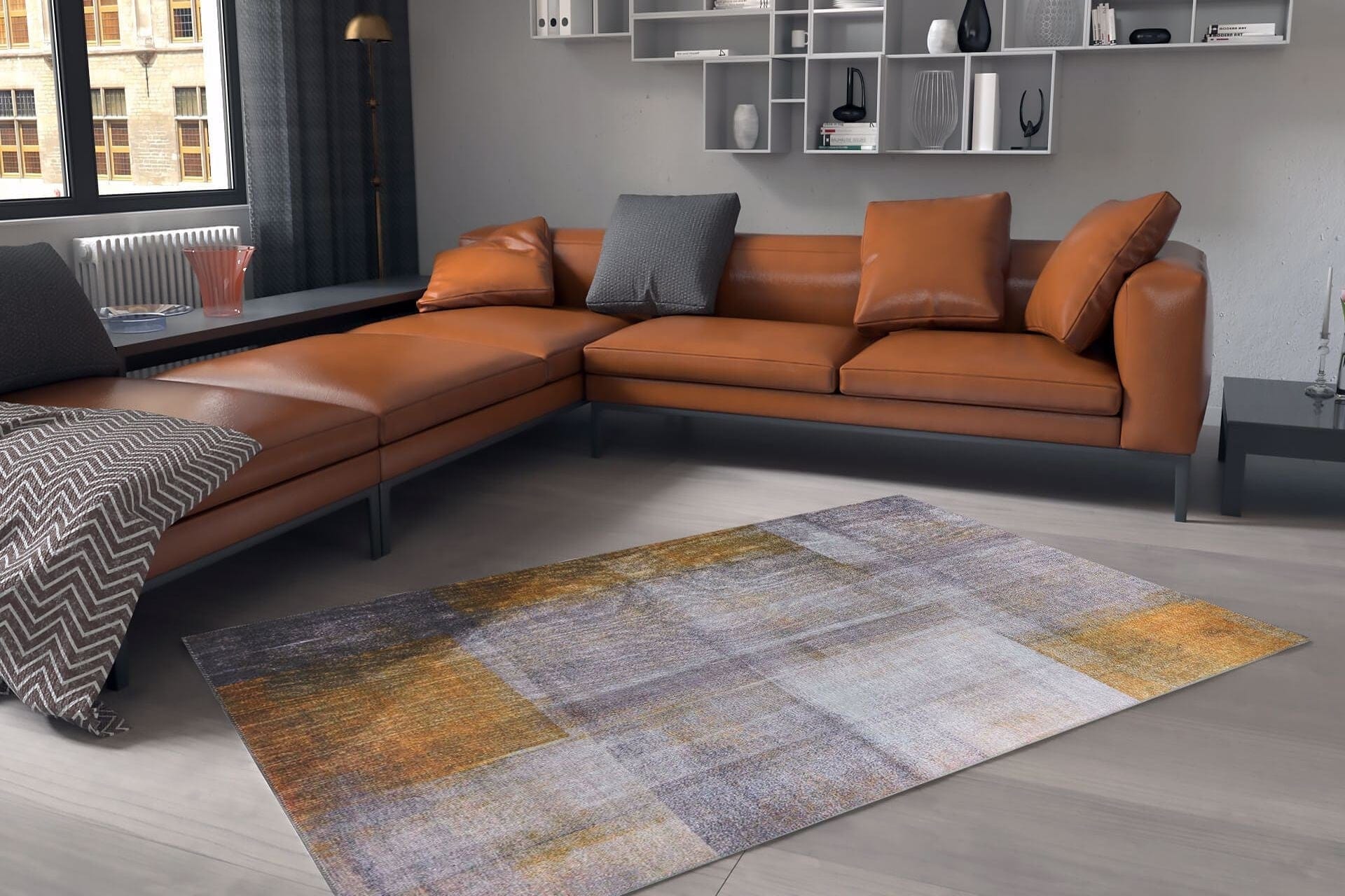 Covor FUNK CHENILLE, 75x150 cm, forma dreptunghiulara, poliester, multicolor, AL 10