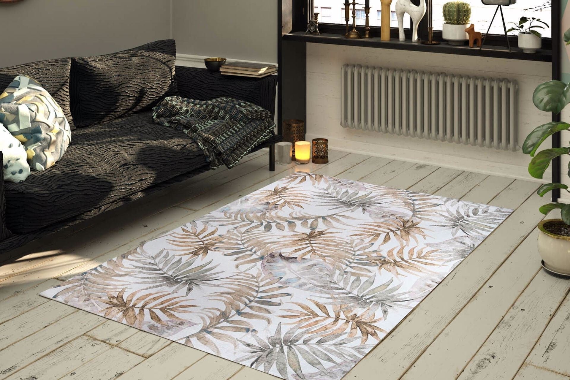 Covor FUNK CHENILLE, 75x150 cm, forma dreptunghiulara, poliester, multicolor, AL 126