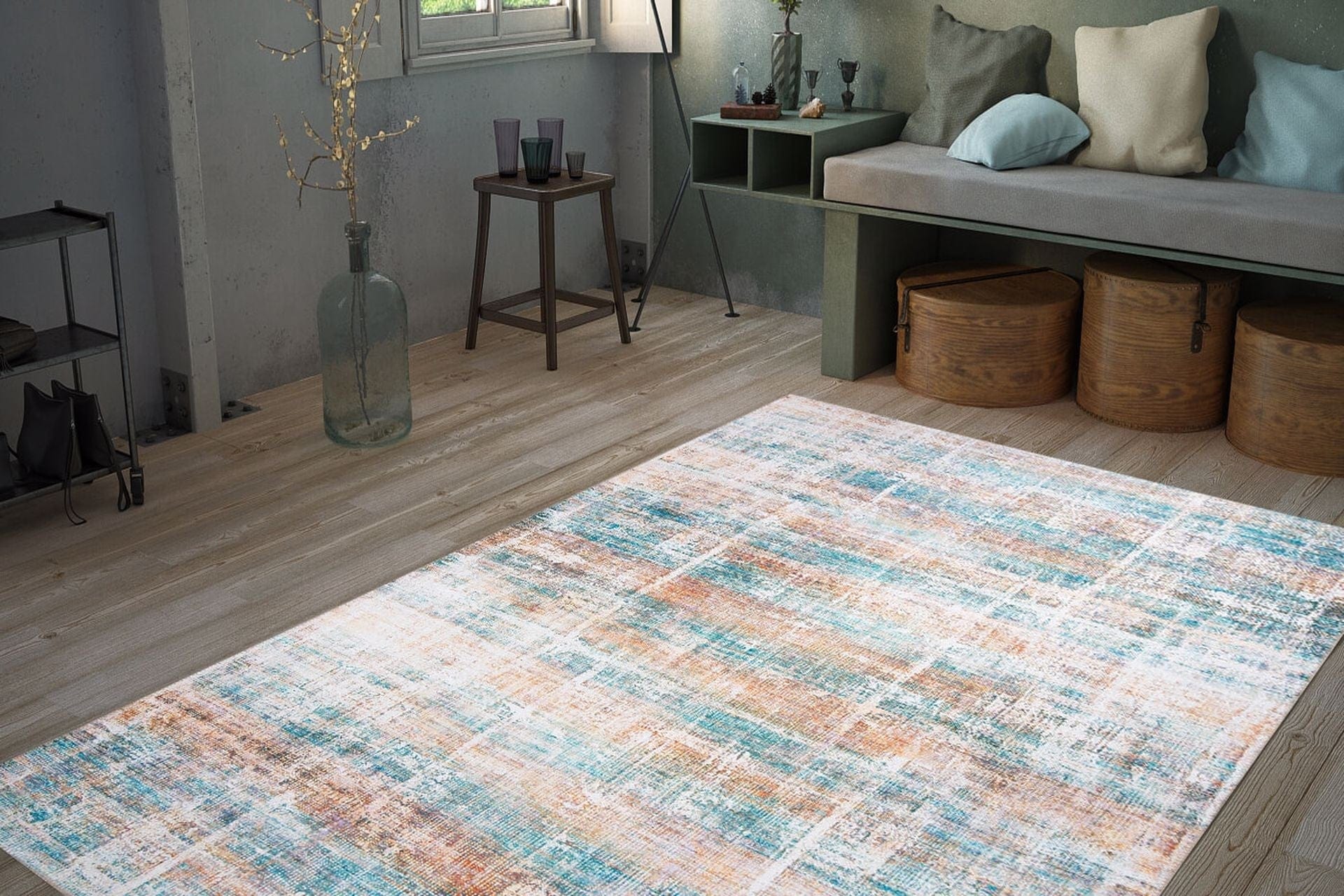 Covor FUNK CHENILLE, 75x150 cm, forma dreptunghiulara, poliester, multicolor, AL 253