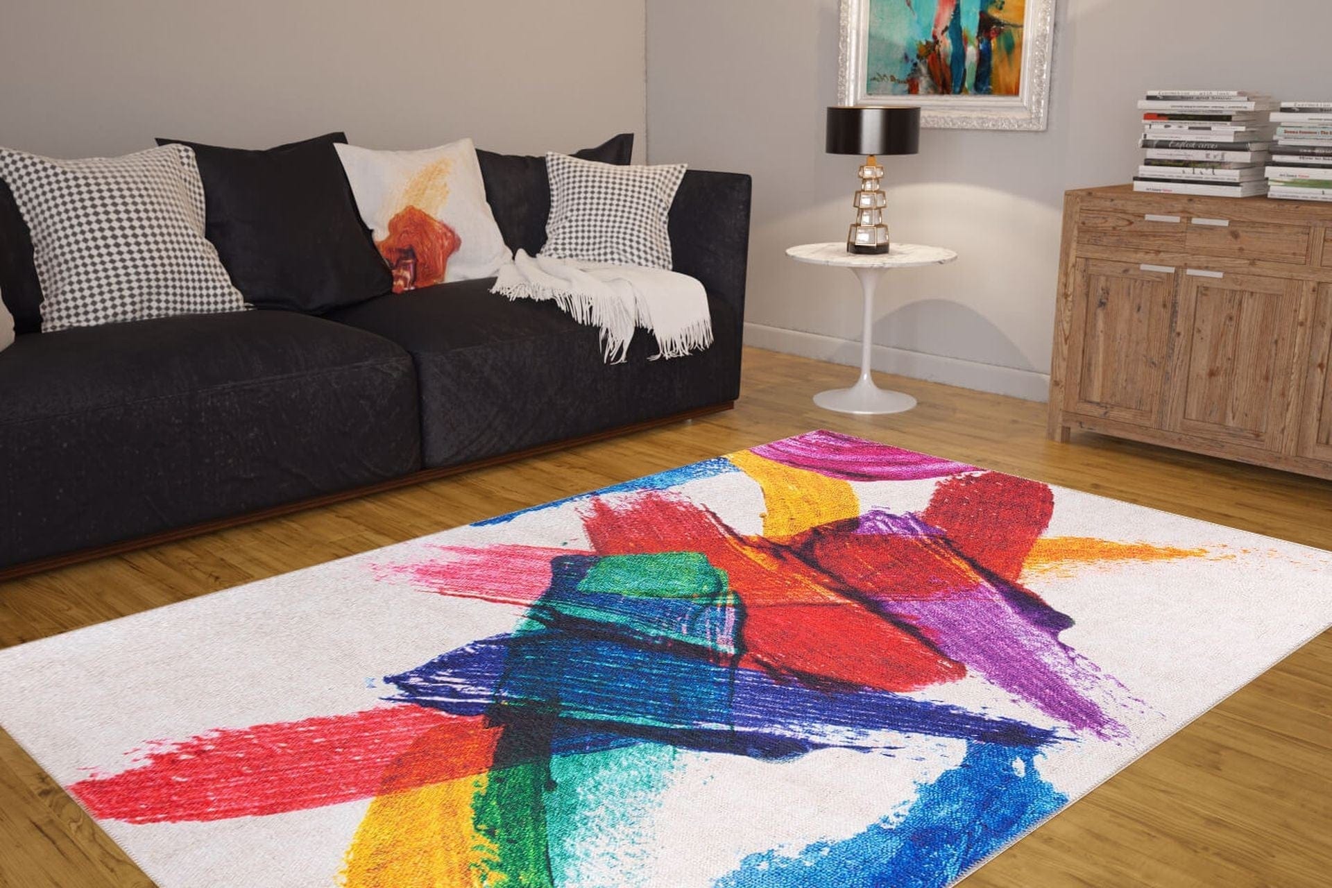 Covor FUNK CHENILLE, 75x150 cm, forma dreptunghiulara, poliester, multicolor, AL 285