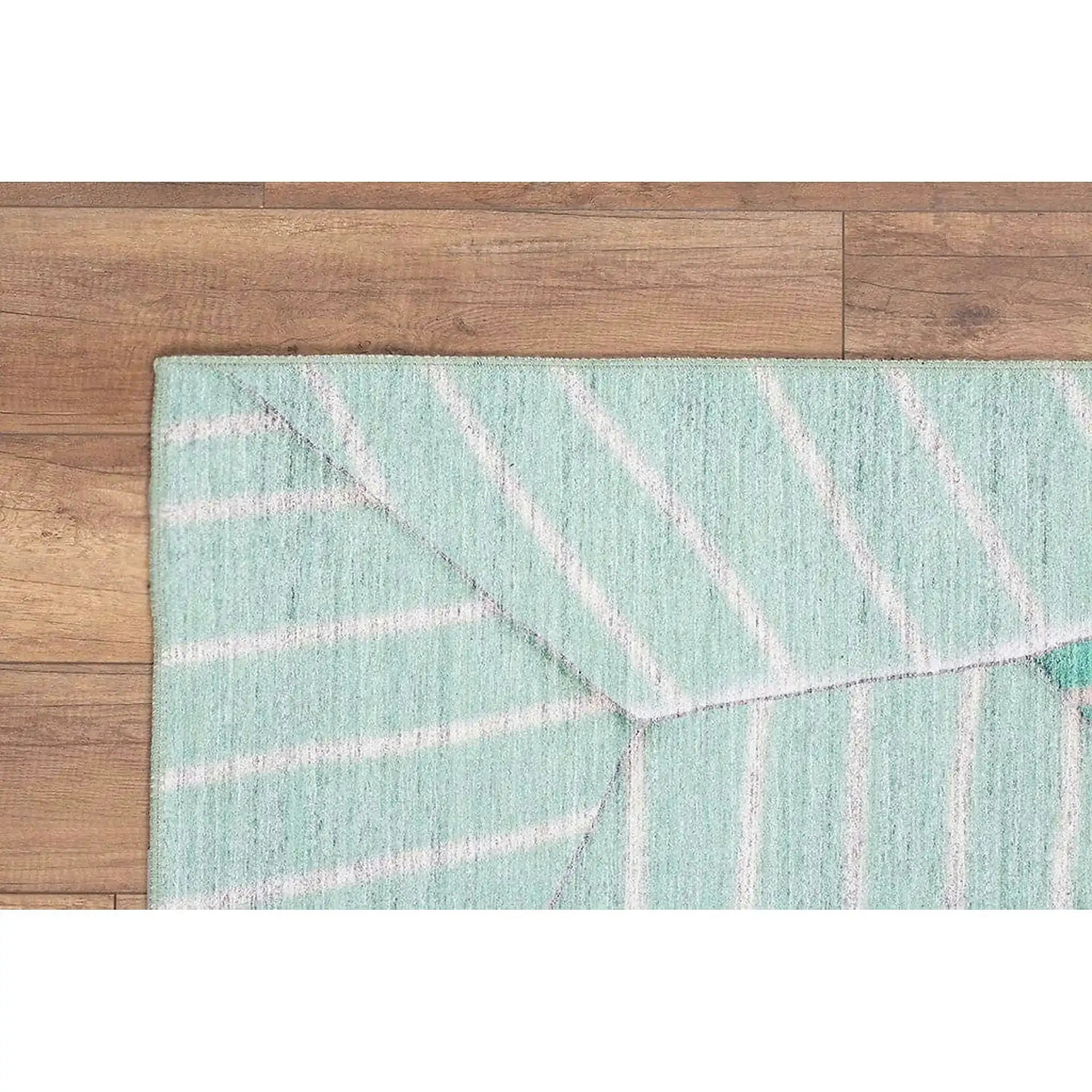 Covor FUNK CHENILLE, 75x150 cm, forma dreptunghiulara, poliester, turcoaz, AL 179 Y