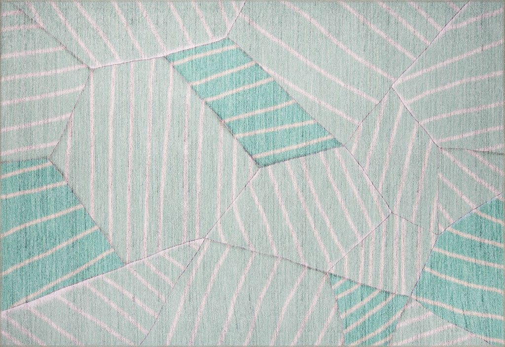 Covor FUNK CHENILLE, 75x150 cm, forma dreptunghiulara, poliester, turcoaz, AL 179 Y