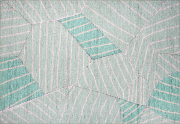 Covor FUNK CHENILLE, 75x150 cm, forma dreptunghiulara, poliester, turcoaz, AL 179 Y