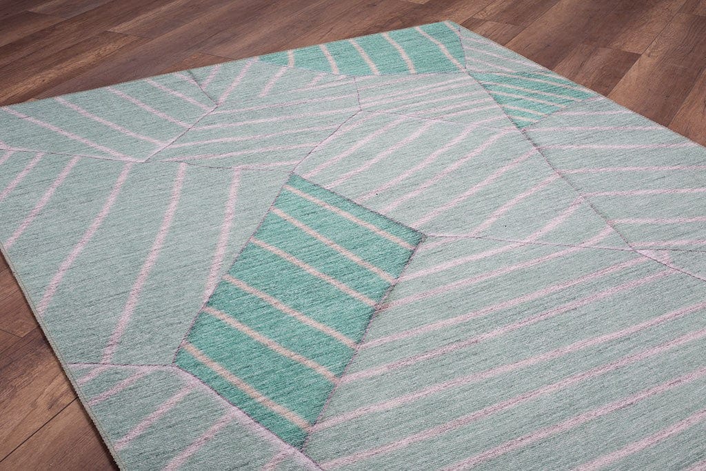 Covor FUNK CHENILLE, 75x150 cm, forma dreptunghiulara, poliester, turcoaz, AL 179 Y