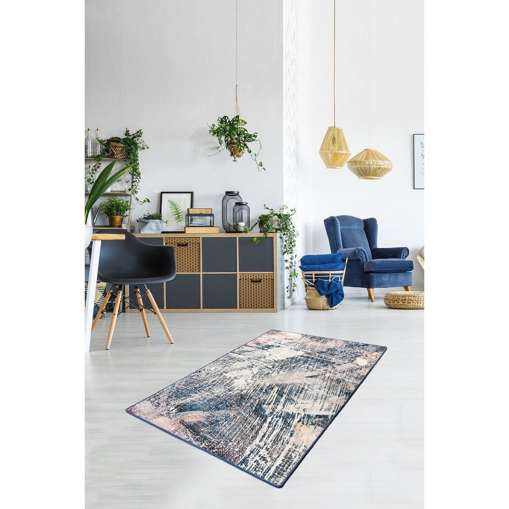 Covor hol ADEL, 80x150 cm, forma dreptunghiulara, poliester/stofa catifelata, multicolor
