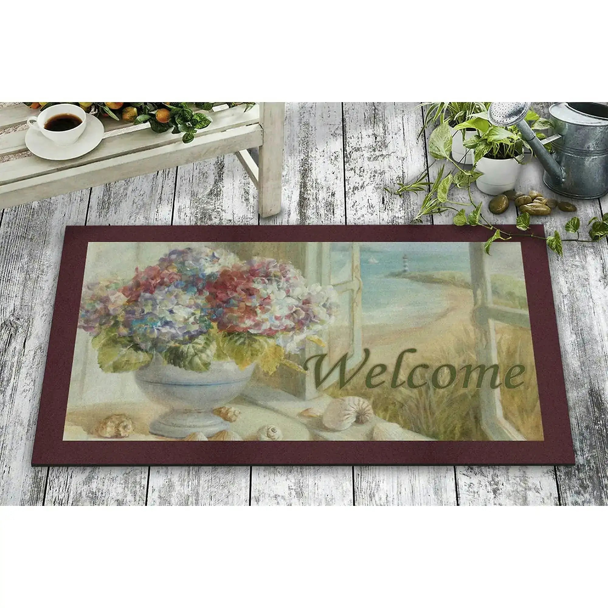 Covor intrare LANDSCAPE, 45x70 cm, forma dreptunghiulara, pasla/PVC, multicolor