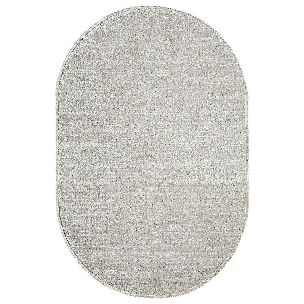 Covor JASMINE, 100x150 cm, forma ovala, poliester, crem, 1452