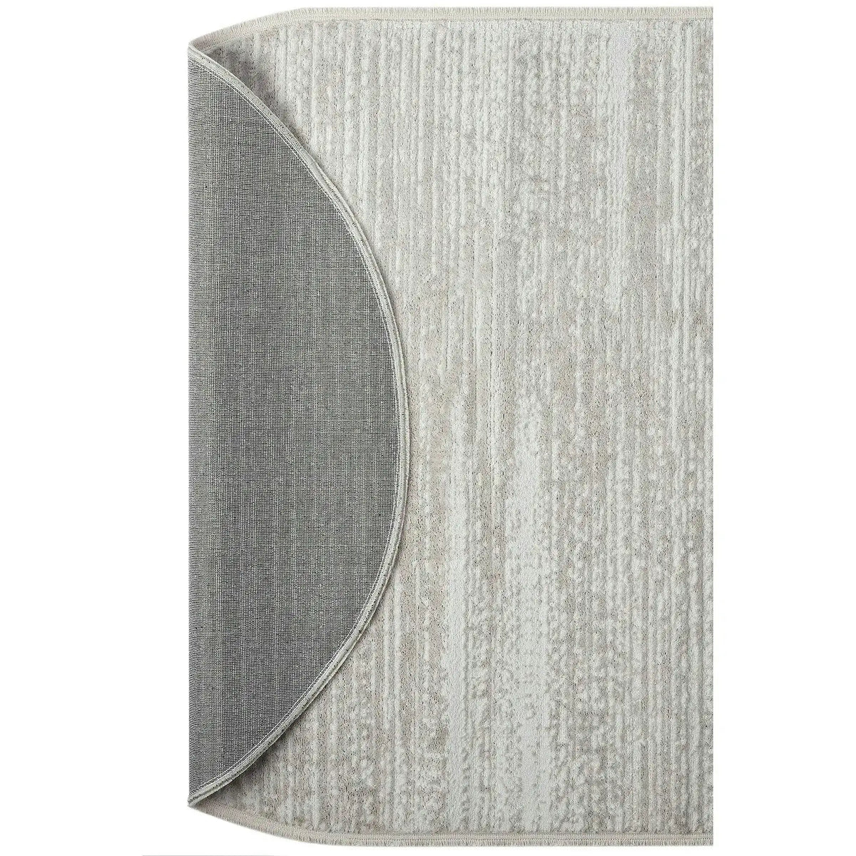 Covor JASMINE, 100x150 cm, forma ovala, poliester, crem, 1452