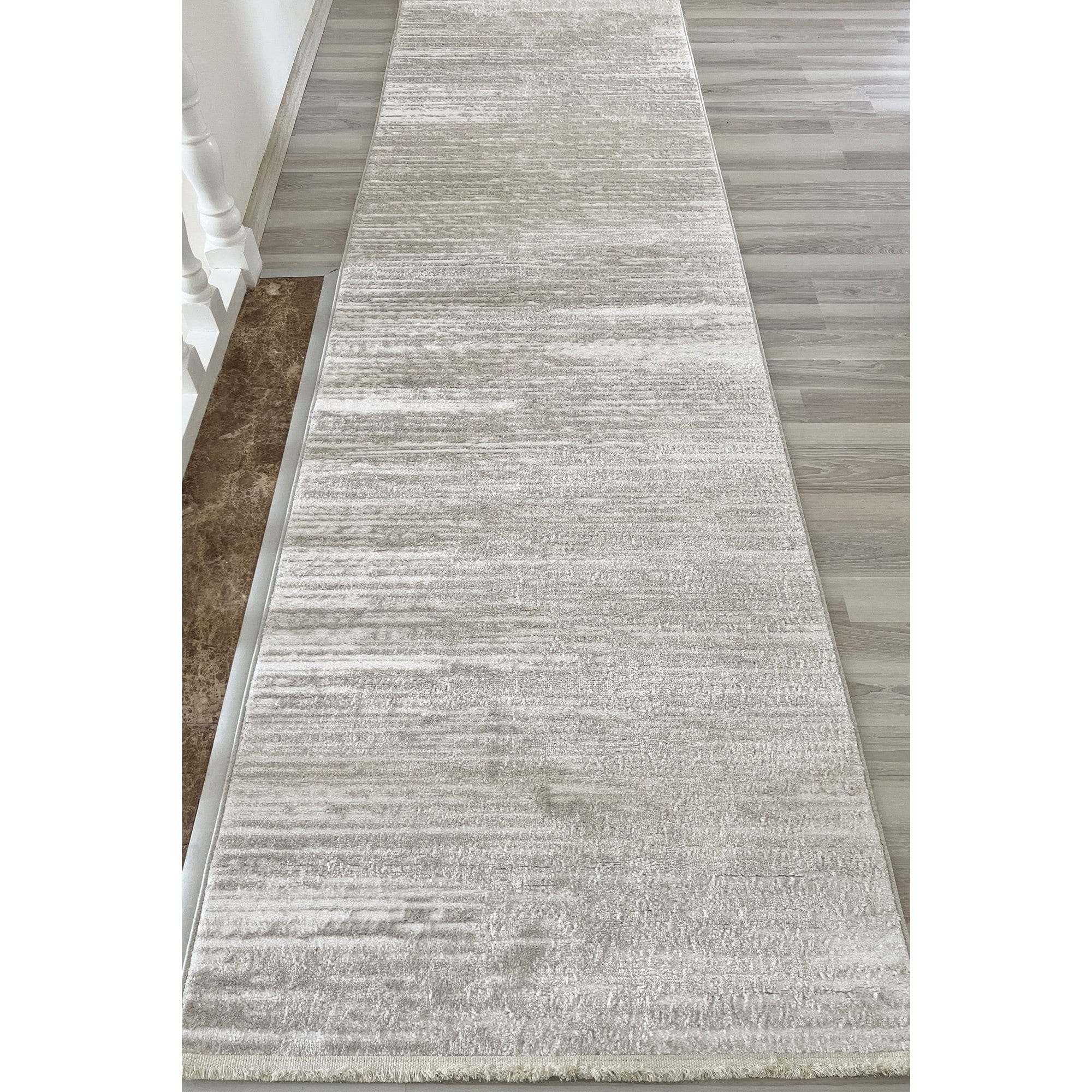 Covor JASMINE, 80x150 cm, forma dreptunghiulara, poliester, crem, 1452