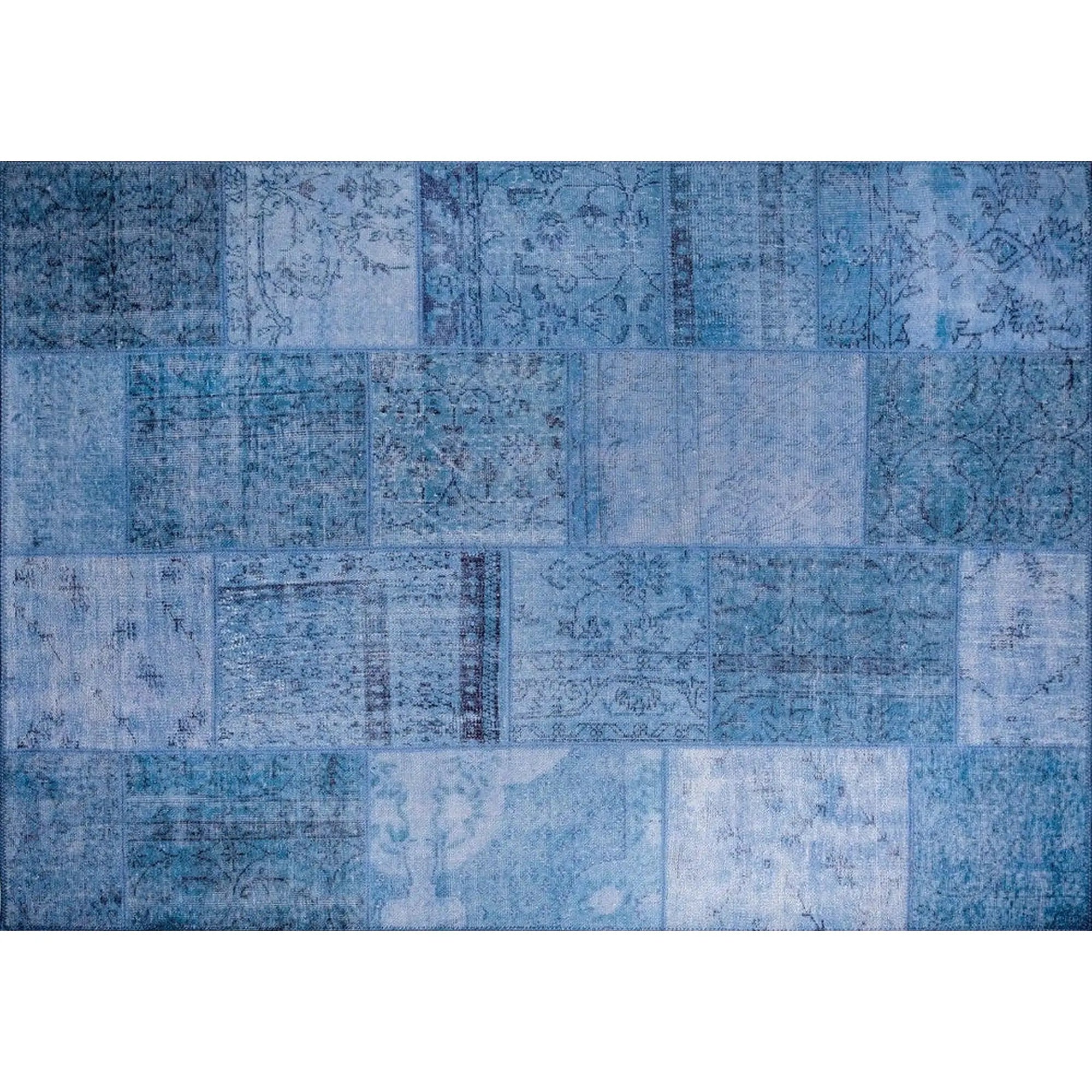 Covor JAZZ CHENILLE, 75x150 cm, forma dreptunghiulara, poliester, albastru, AL 46