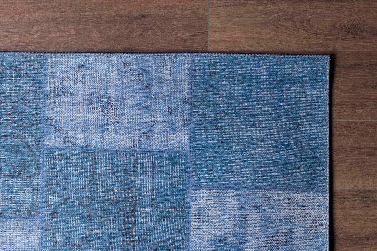 Covor JAZZ CHENILLE, 75x150 cm, forma dreptunghiulara, poliester, albastru, AL 46