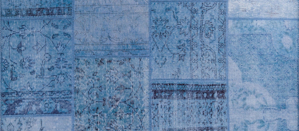 Covor JAZZ CHENILLE, 75x150 cm, forma dreptunghiulara, poliester, albastru, AL 46