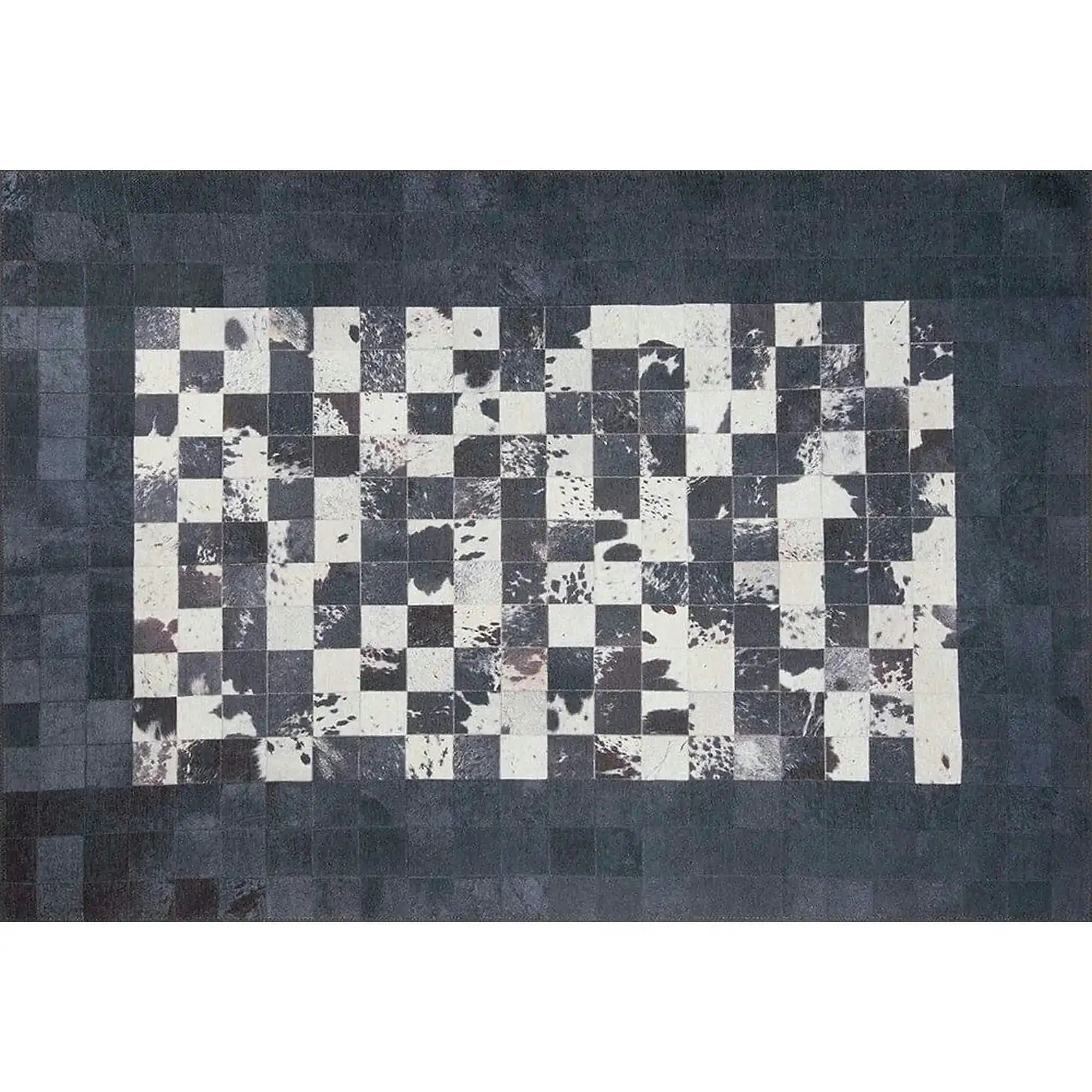Covor JAZZ CHENILLE, 75x150 cm, forma dreptunghiulara, poliester, albastru inchis/alb, AL 155