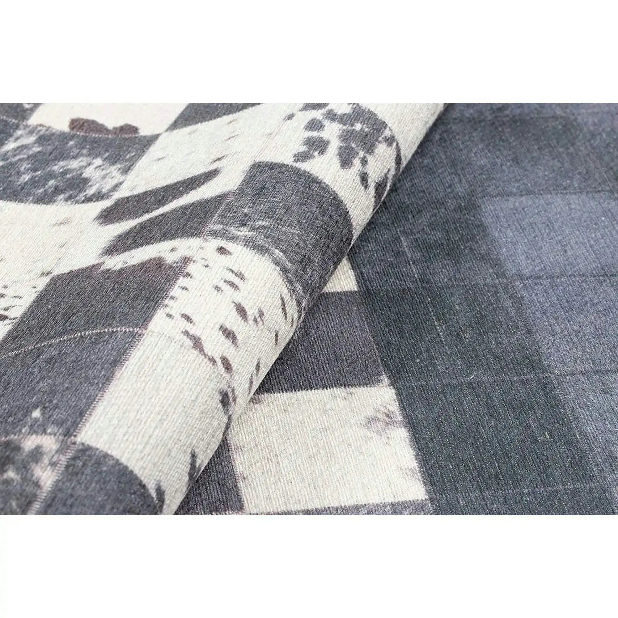 Covor JAZZ CHENILLE, 75x150 cm, forma dreptunghiulara, poliester, albastru inchis/alb, AL 155