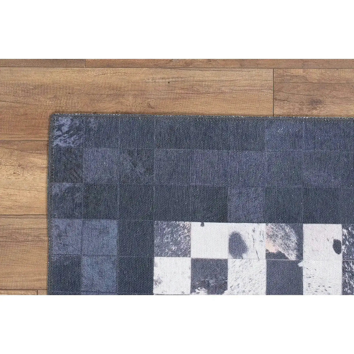 Covor JAZZ CHENILLE, 75x150 cm, forma dreptunghiulara, poliester, albastru inchis/alb, AL 155