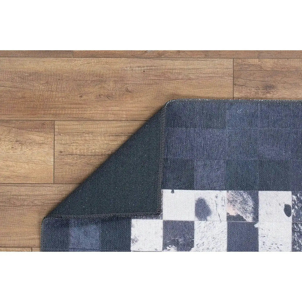 Covor JAZZ CHENILLE, 75x150 cm, forma dreptunghiulara, poliester, albastru inchis/alb, AL 155