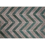 Covor JAZZ CHENILLE, 75x150 cm, forma dreptunghiulara, poliester, bej/verde, AL 49