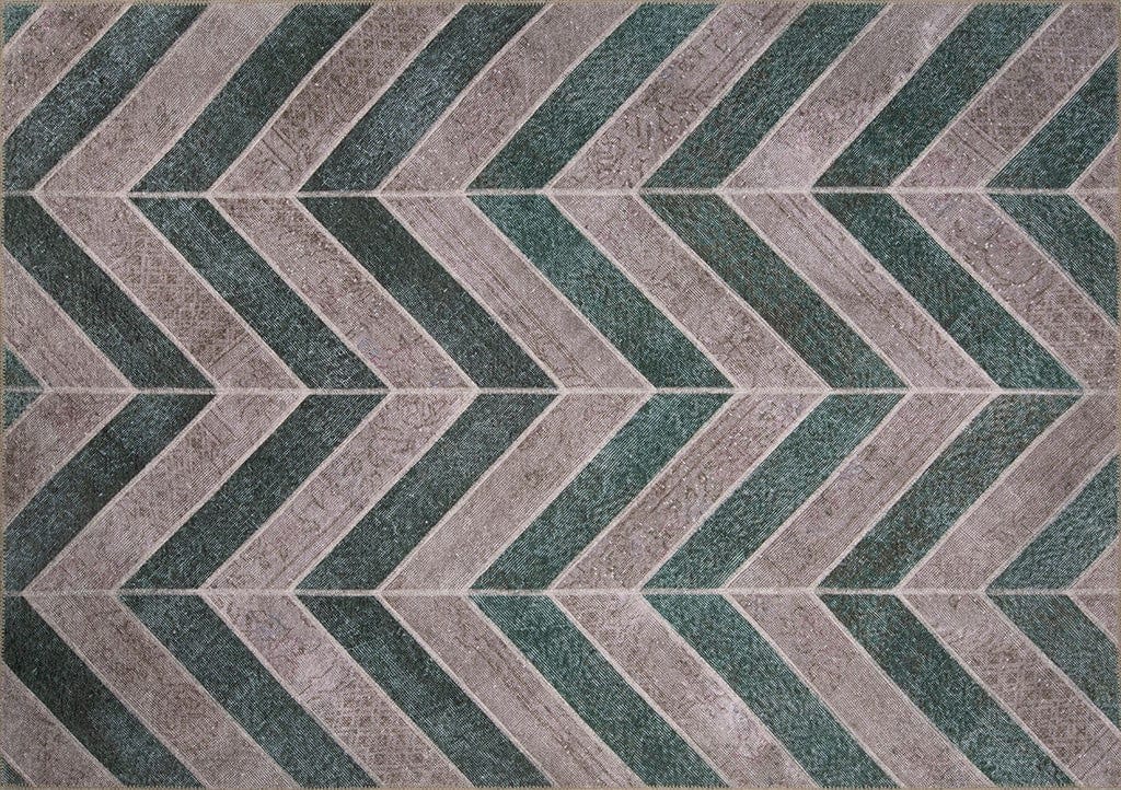 Covor JAZZ CHENILLE, 75x150 cm, forma dreptunghiulara, poliester, bej/verde, AL 49