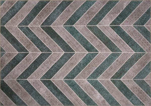 Covor JAZZ CHENILLE, 75x150 cm, forma dreptunghiulara, poliester, bej/verde, AL 49